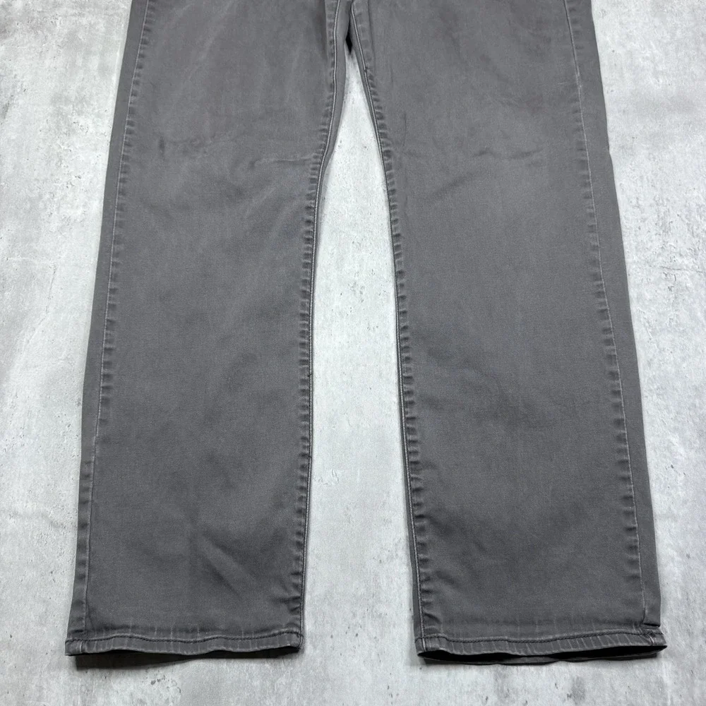 Lucky Brand 121 Slim Straight Grey Pants Mens 34x30 Casual Five Pocket Jeans
